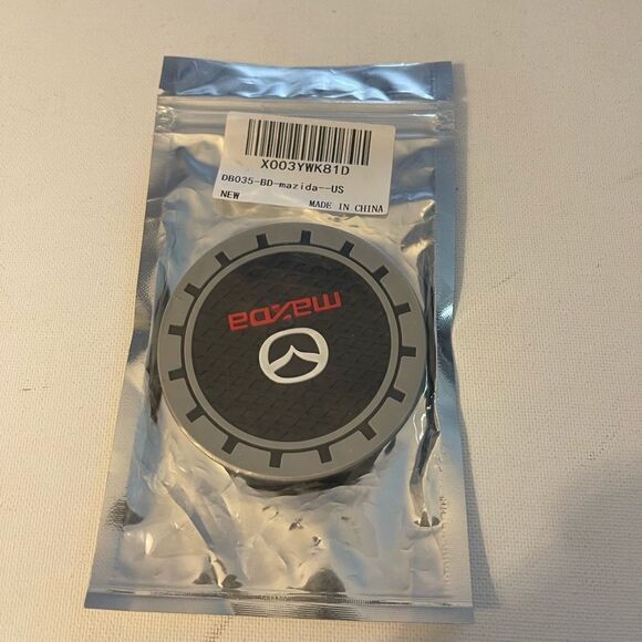 Mazda Car Cup Holder Coasters with Mazda logo set of 2 NWT - Picture 7 of 7